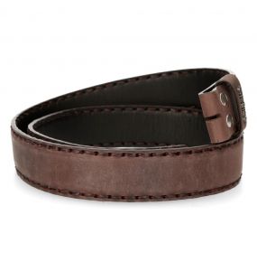 Brown Gallia Leather New Rock Belt