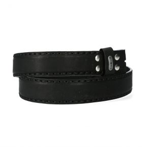 Black New Rock Leather Belt without Buckle