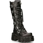 Black Itali and Nomada Leather New Rock Tank High Boots