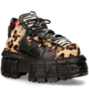 Leopard and Black New Rock Tank Shoes