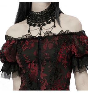 Black and Red 'Ostrogotha' Long Dress
