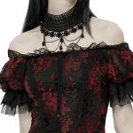 Black and Red 'Ostrogotha' Long Dress