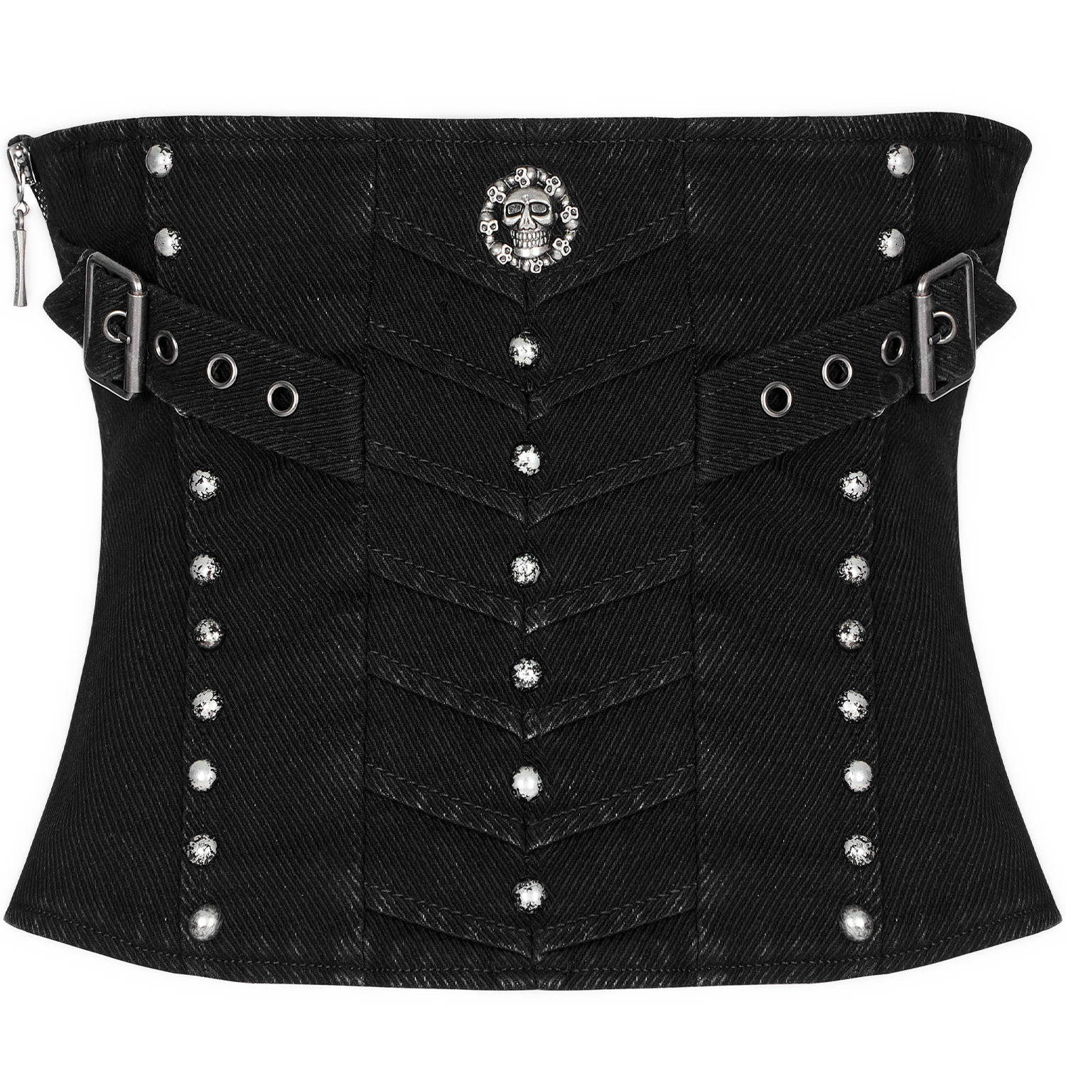 Women's Punk Lace Splice Patent Leather Overbust Corset Black – Punk Design