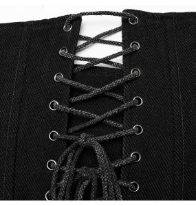 Black Denim 'Ostrogotha' Corset Belt