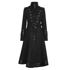 Black 'Militaria' Coat