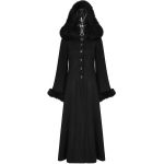 Black 'Fleur De Lys' Hooded Coat