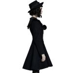 Black 'Melissa' Gothic Lolita Wool Coat