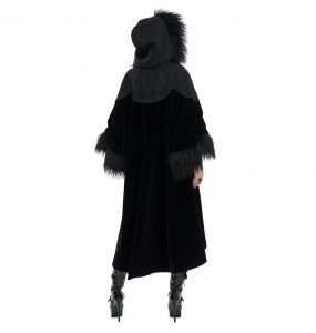 Black Velvet 'Wallia' Cape Coat