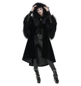 Black Velvet 'Wallia' Cape Coat