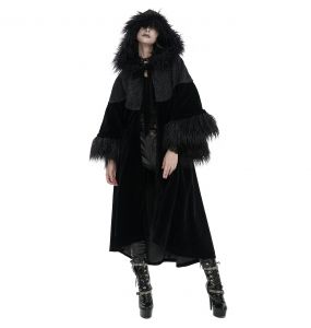 Black Velvet 'Wallia' Cape Coat