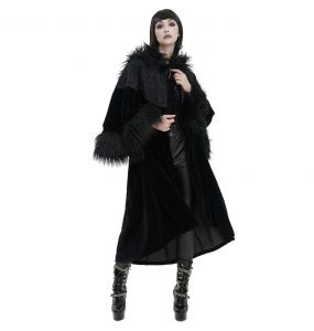 Black Velvet 'Wallia' Cape Coat