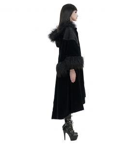 Black Velvet 'Wallia' Cape Coat