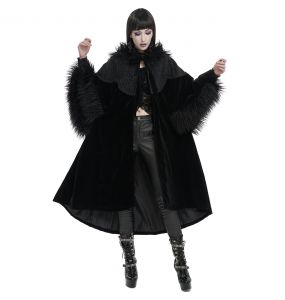 Black Velvet 'Wallia' Cape Coat