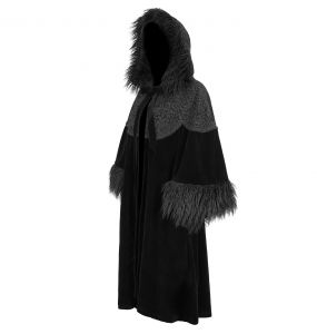 Black Velvet 'Wallia' Cape Coat