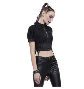 Black 'Achila' Crop Top