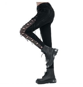 Black 'Spiderella' Leggings by Punk Rave • the dark store™