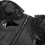 Black Patent Faux Leather 'Alicia' Corset