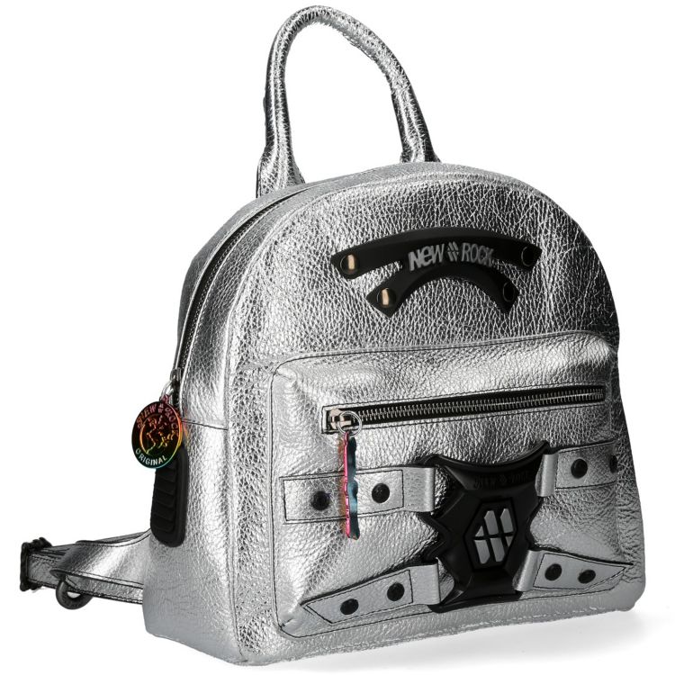 Silver Leather 'Rainbow' Backpack