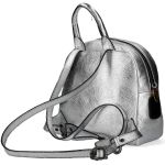 Silver Leather 'Rainbow' Backpack
