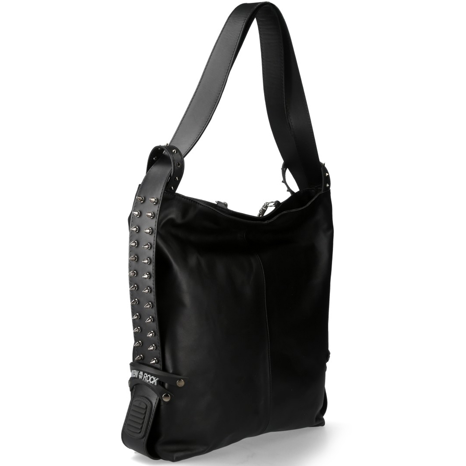 Black Leather Aliana Handbag by New Rock the dark store