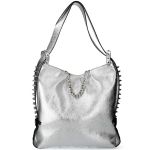 Silver Leather 'Aliana' Handbag