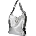 Silver Leather 'Aliana' Handbag