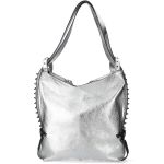 Silver Leather 'Aliana' Handbag