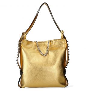 Golden Leather 'Aliana' Handbag