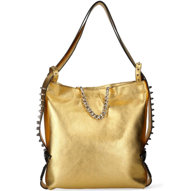 Golden Leather 'Aliana' Handbag