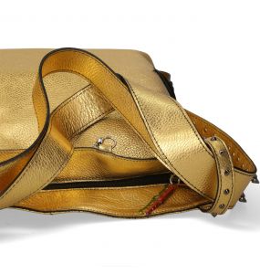 Golden Leather 'Aliana' Handbag