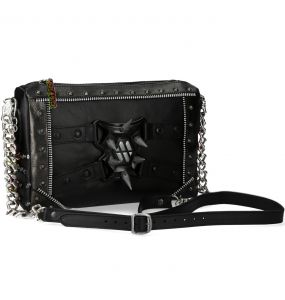 Black Leather 'Saba' Handbag