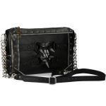 Black Leather 'Saba' Handbag