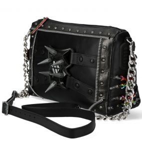 Black Leather 'Saba' Handbag