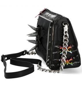 Black Leather 'Saba' Handbag
