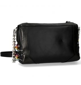 Black Leather 'Saba' Handbag