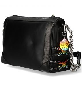 Black Leather 'Saba' Handbag