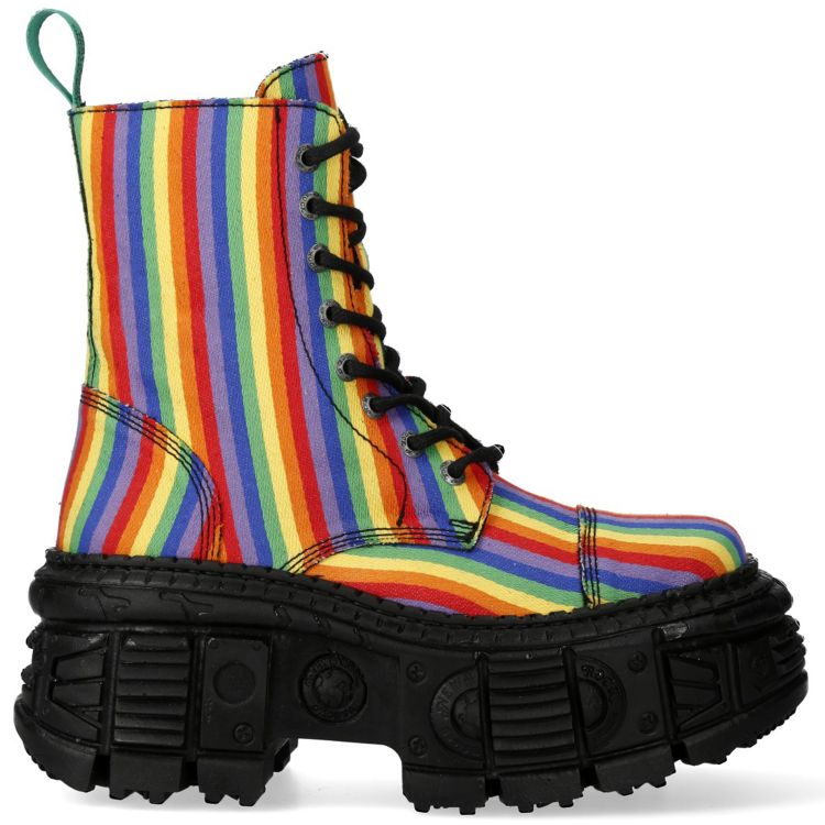 Bottines Plateformes New Rock Wall Rainbow Vegan