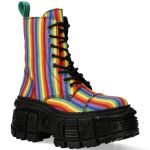 Bottines Plateformes New Rock Wall Rainbow Vegan