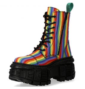 Bottines Plateformes New Rock Wall Rainbow Vegan