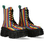 Bottines Plateformes New Rock Wall Rainbow Vegan