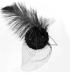 Black 'Esmerée' Mini Hat