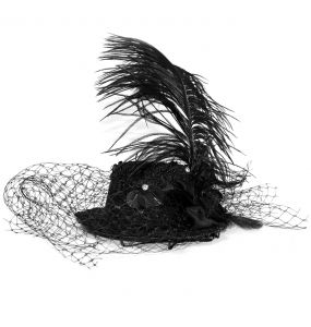 Mini Chapeau 'Esmerée' Noir