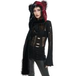 Écharpe à Capuche 'Kitty' Noire et Rouge