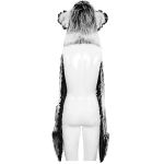 Black and White 'Kitty' Hooded Scarf