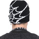 Black and White Spider Web Beanie