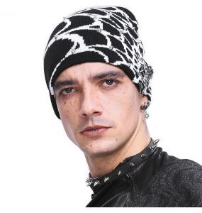 Black and White Spider Web Beanie