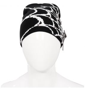 Black and White Spider Web Beanie