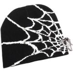 Black and White Spider Web Beanie