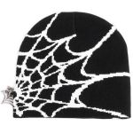 Black and White Spider Web Beanie