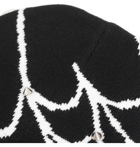 Black and White Spider Web Beanie